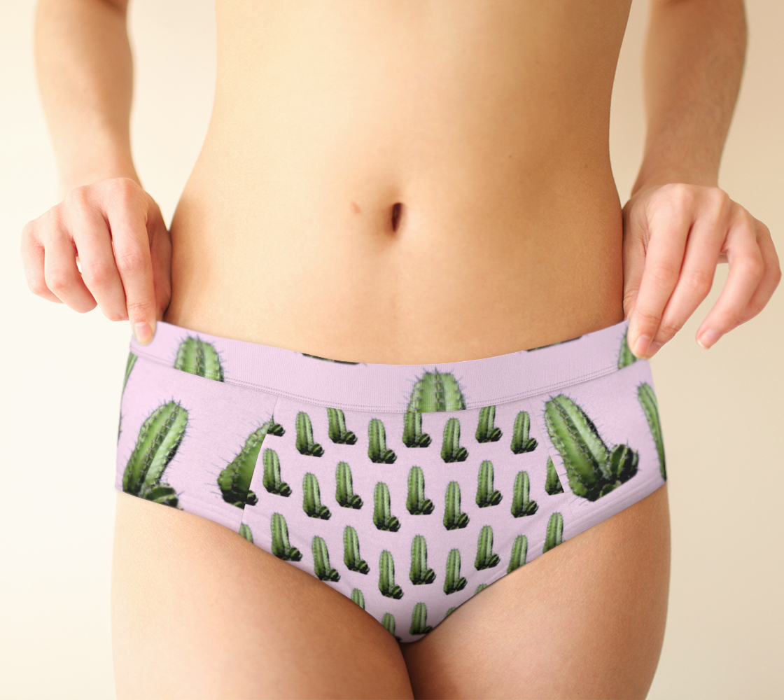 cactus pink pattern cheeky briefs