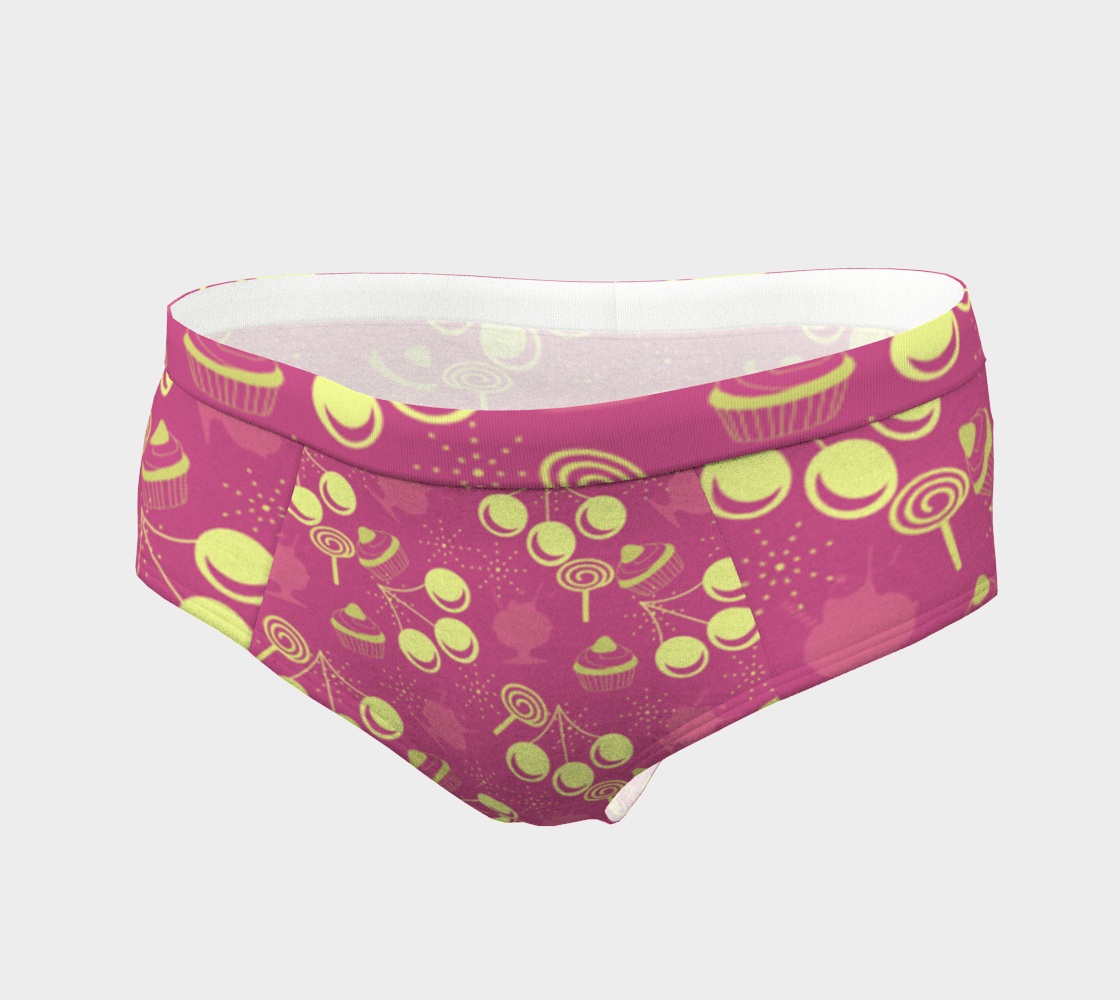 yellow pink cherries cheeky briefs