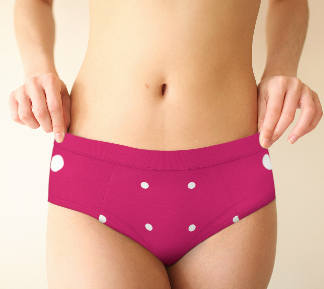 small pink dot cheeky briefs