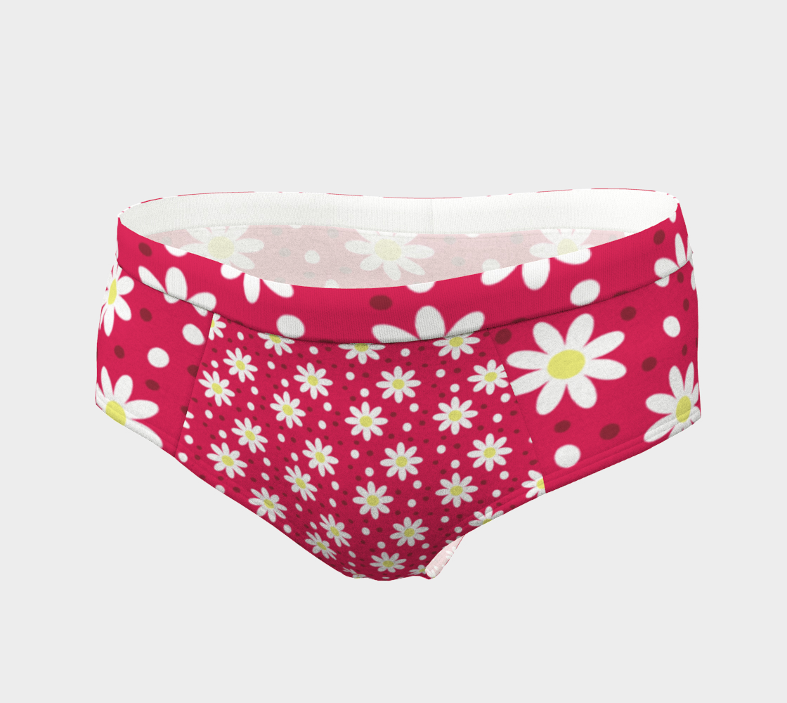 daisy dots light red cheeky briefs