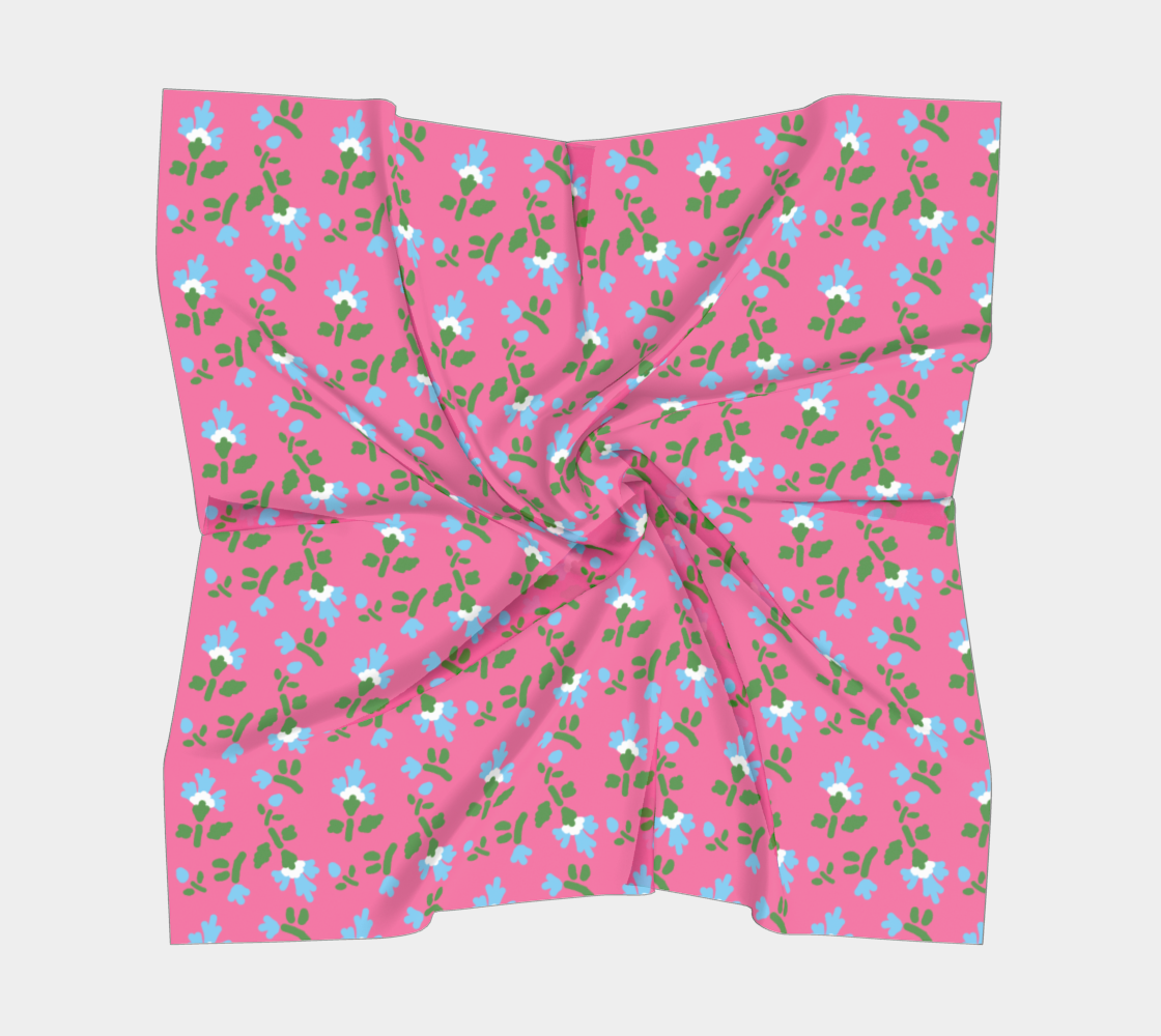 carnation pattern pink scarf