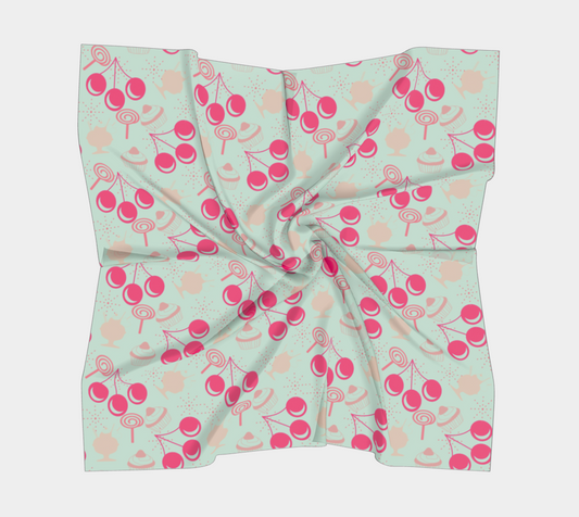 bubblegum cherry scarf