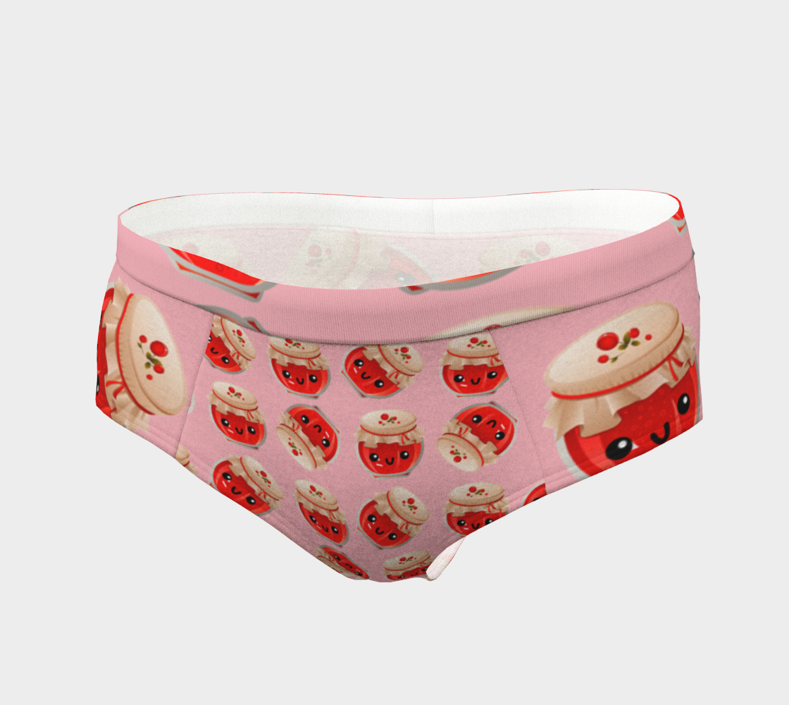 kawaii jam jar pattern pink cheeky briefs