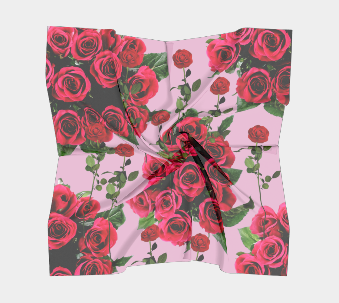 roses pink scarf