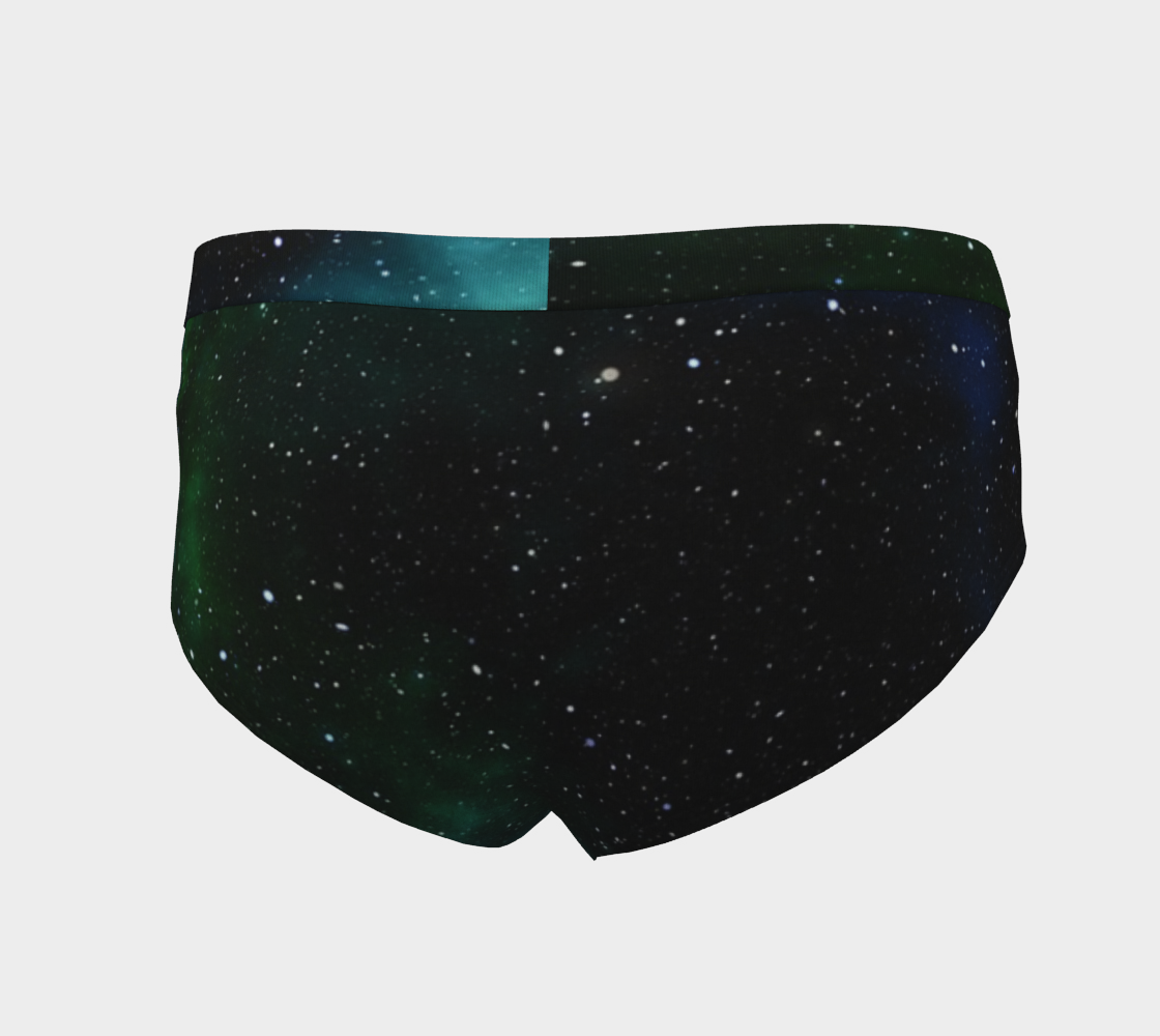 galaxy sky blue green cheeky briefs