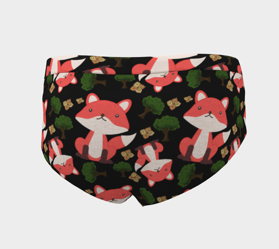 fox and trees pattern cheeky briefs