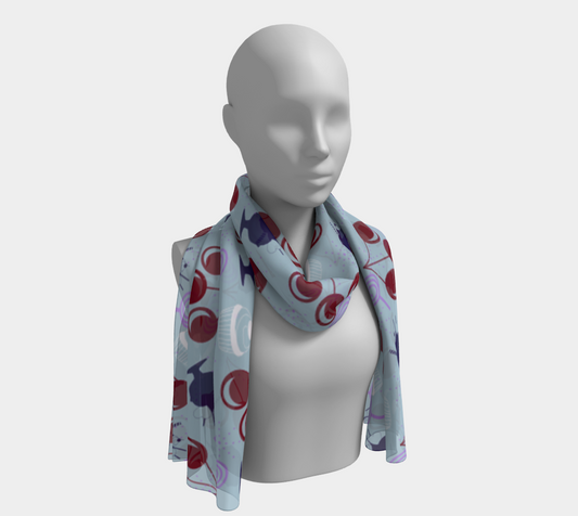 sky cherry scarf