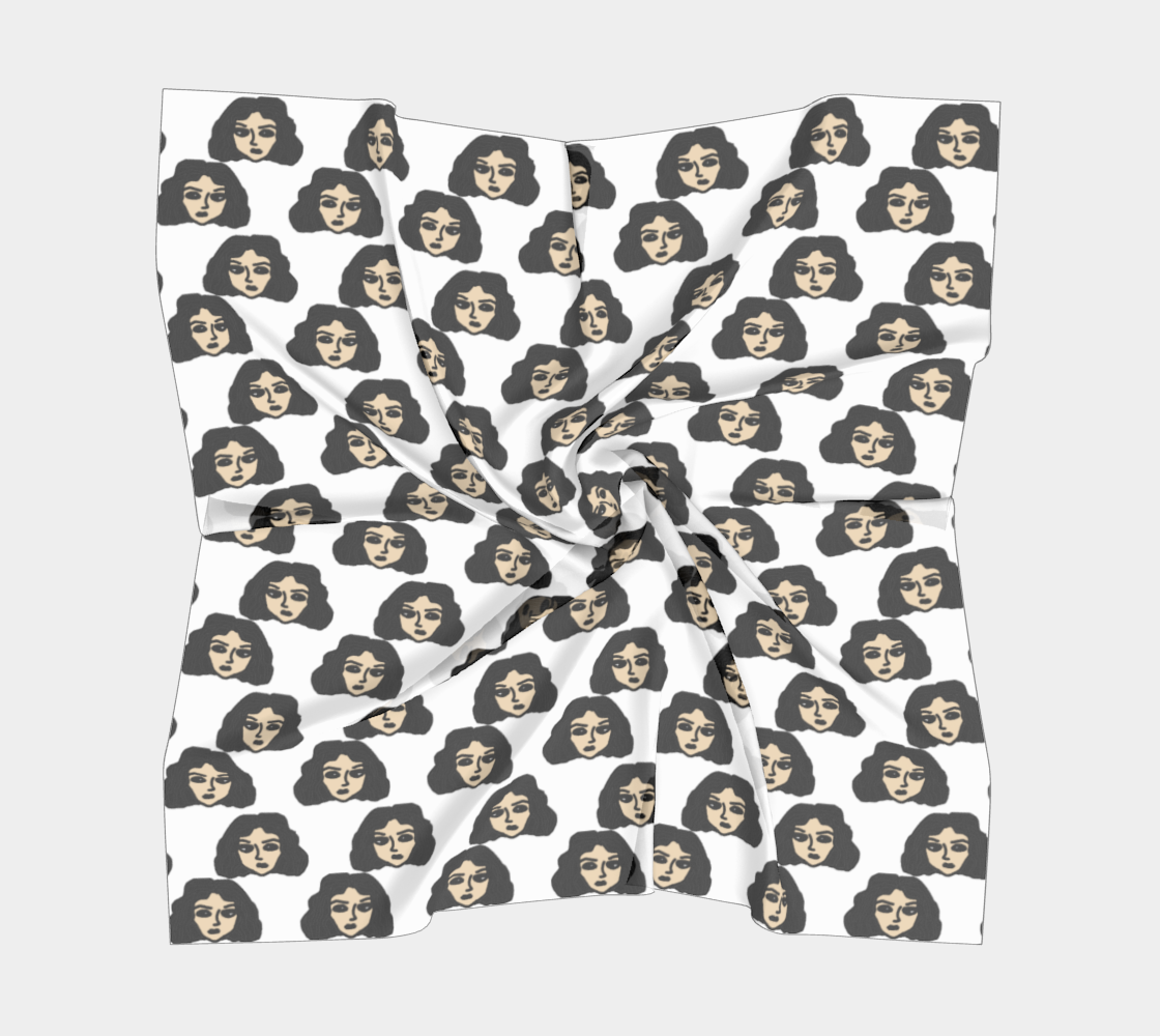 30s girl pattern scarf