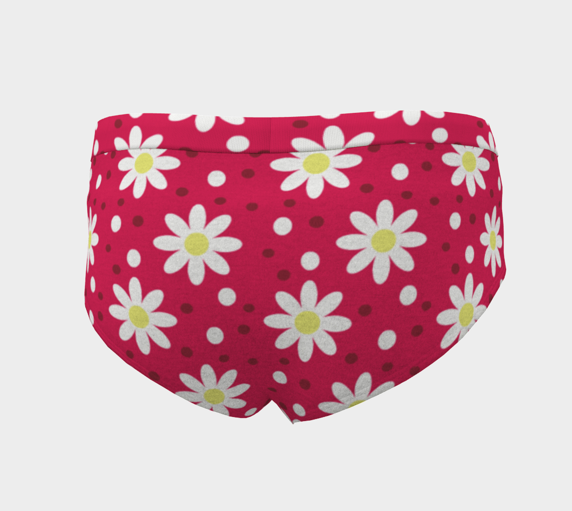 daisy dots light red cheeky briefs