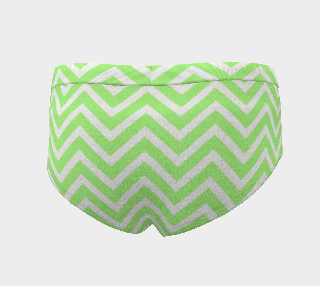 green chevron cheeky briefs