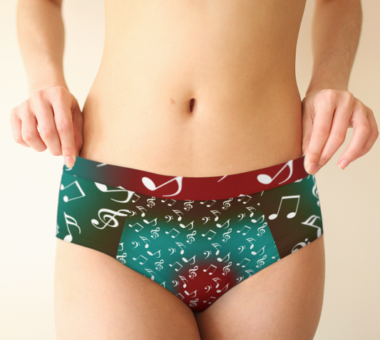 teal music heart music cheeky briefs