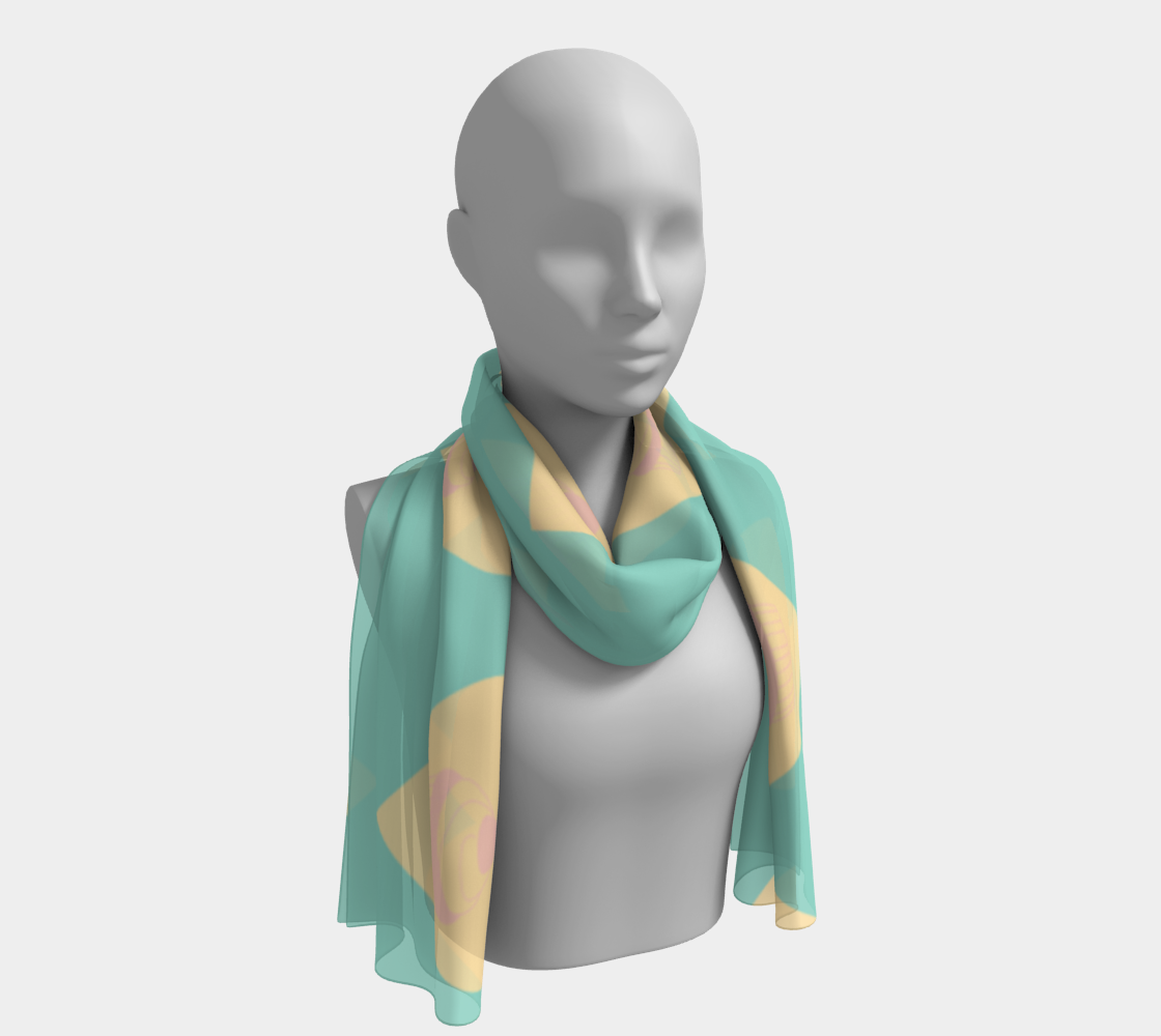 teal cupcakes scarf