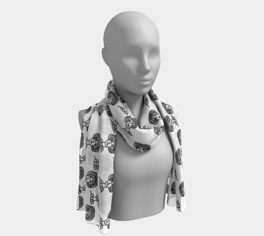 20s girl white scarf