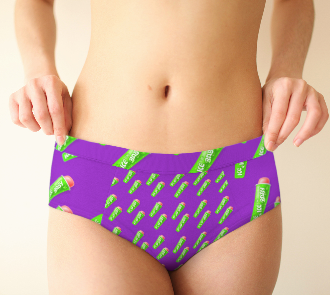 ice freeze purple pattern cheeky briefs