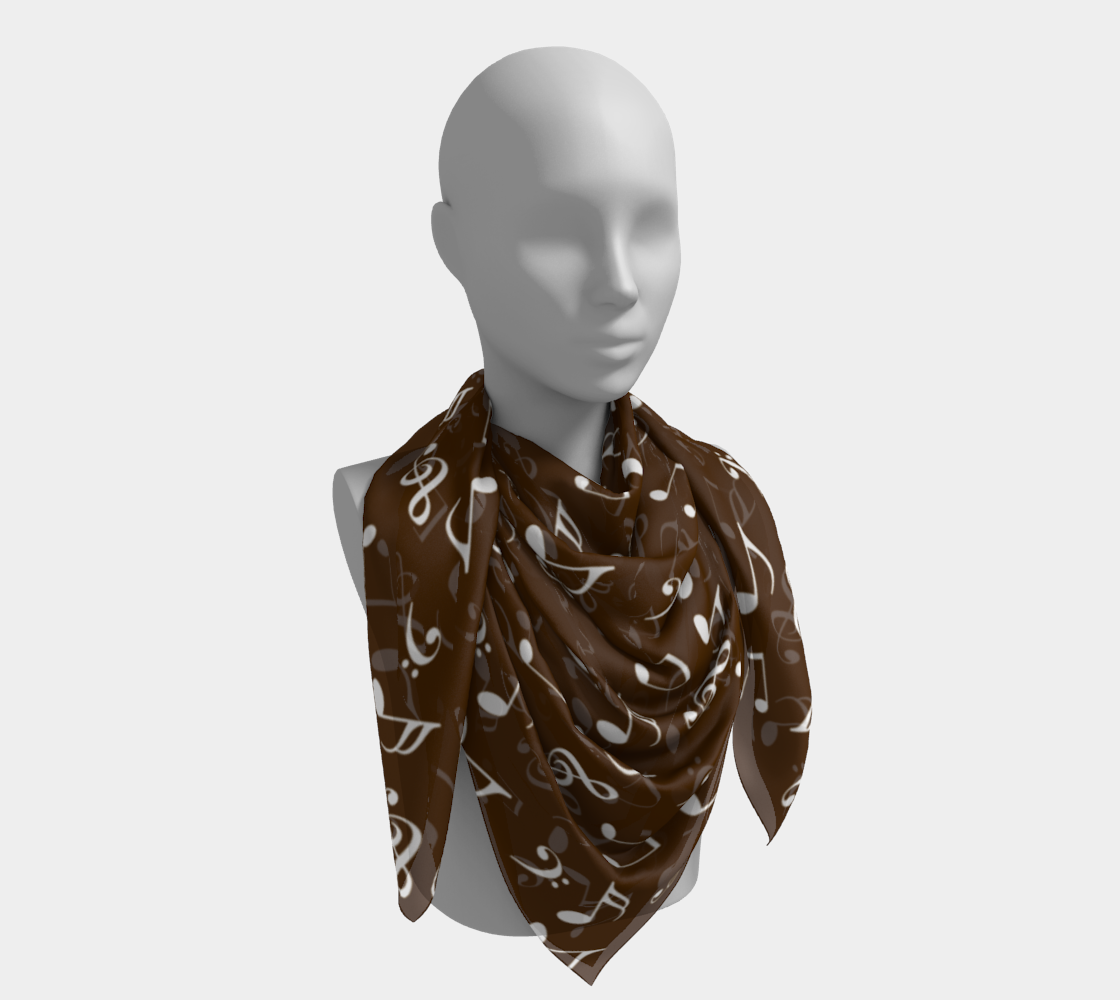 brown music scarf