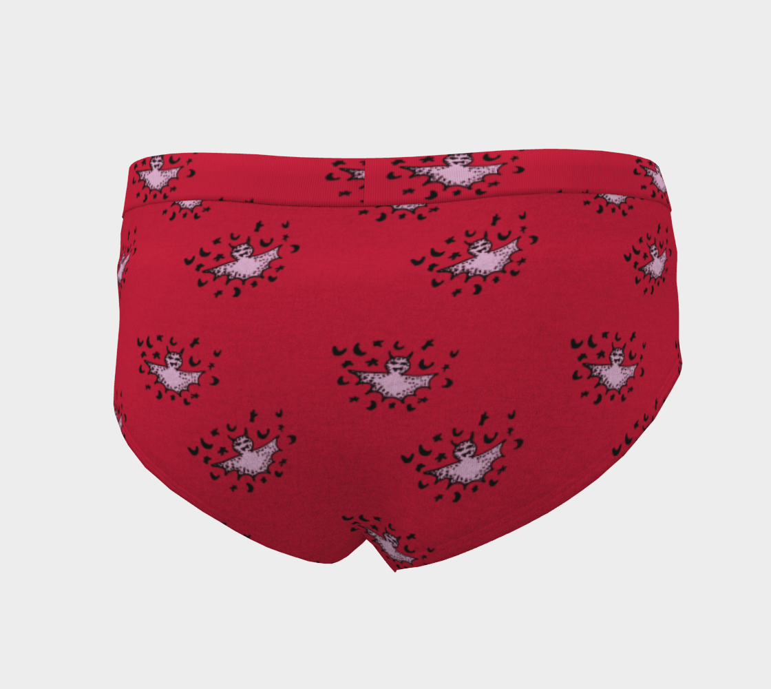 zodiac bat pink red cheeky briefs