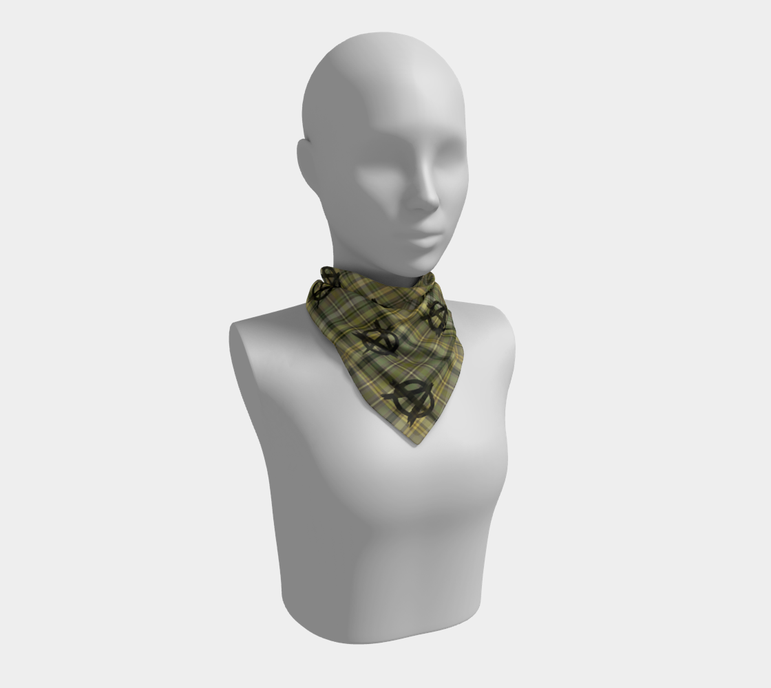 yellow plaid anarchy scarf