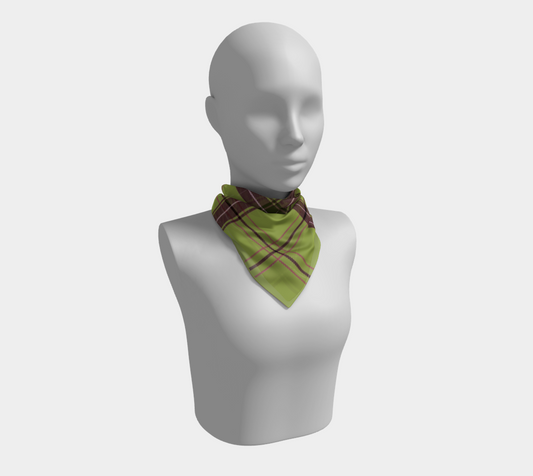 avocado green plaid scarf