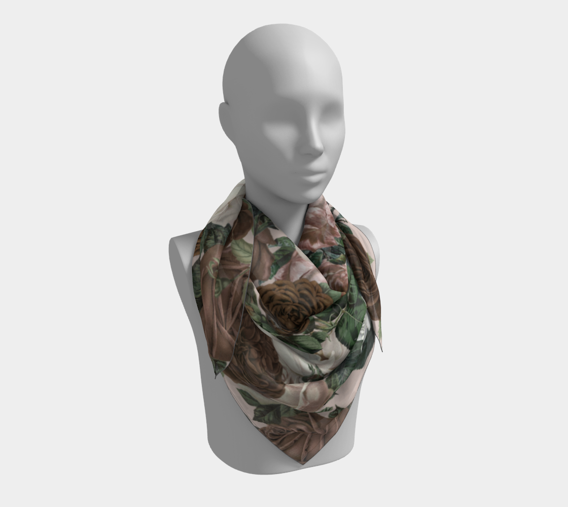 rose bushes brown scarf