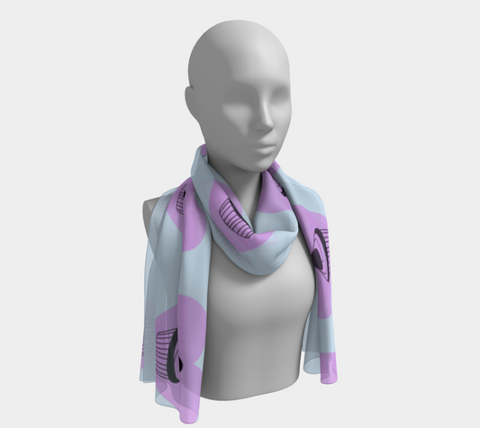 blue cupcake scarf