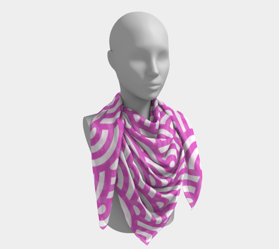 pink waves scarf