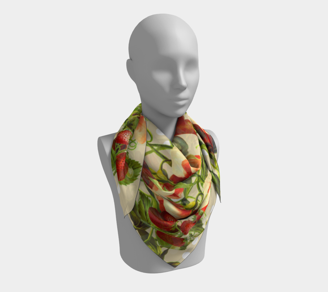 fruit blossom beige scarf