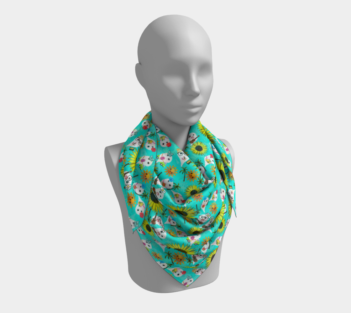 hawaii ghost aqua scarf