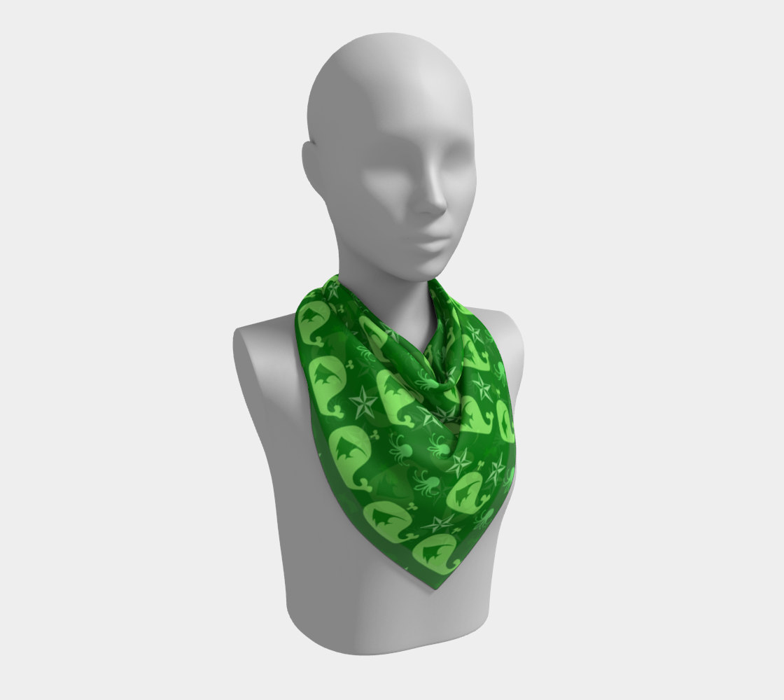 green sea whales scarf