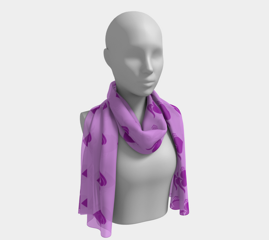 punk heart violet scarf