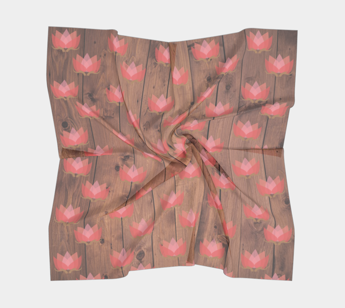 zen lotus wood wall scarf