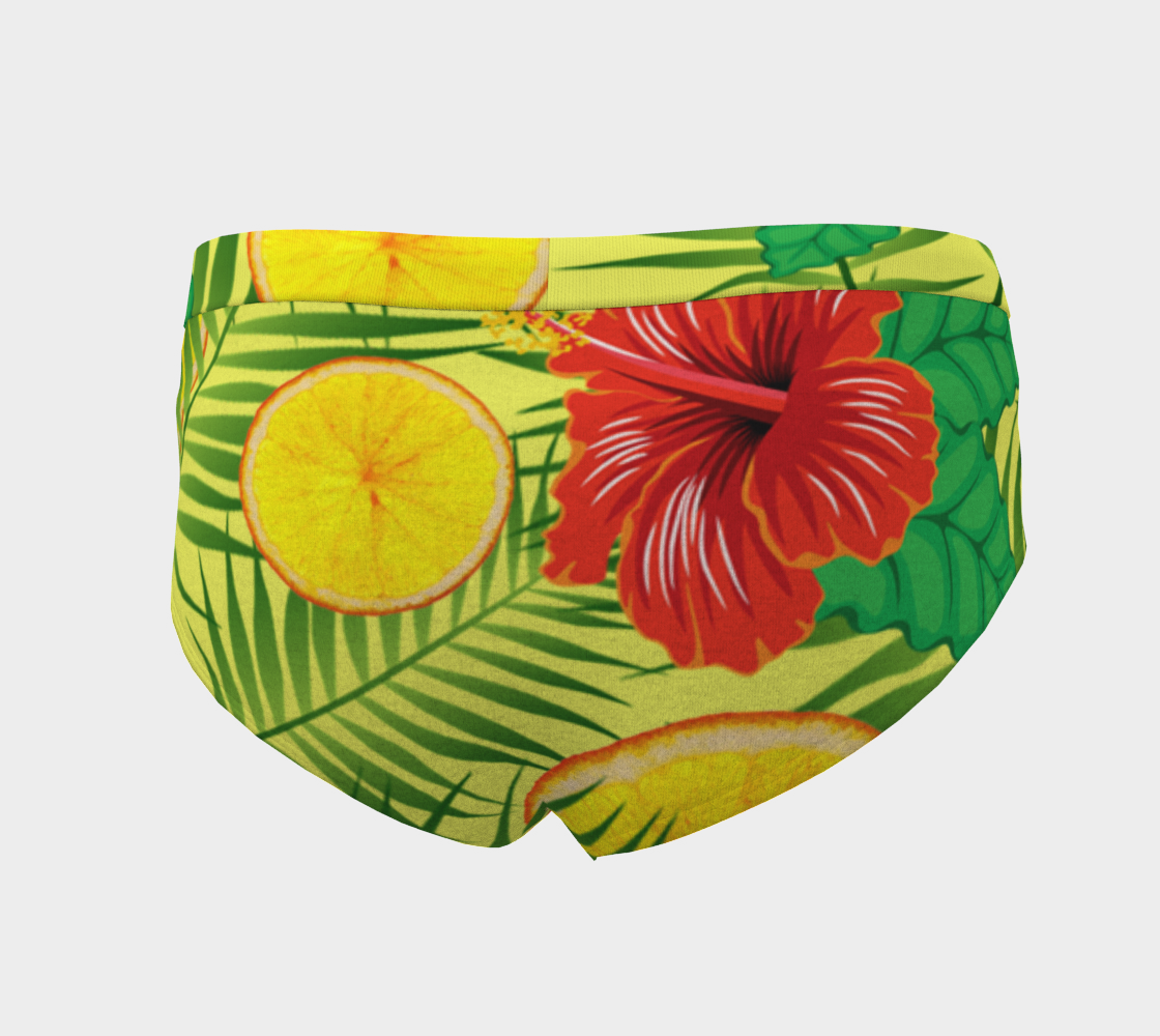 orange tropics yellow cheeky briefs