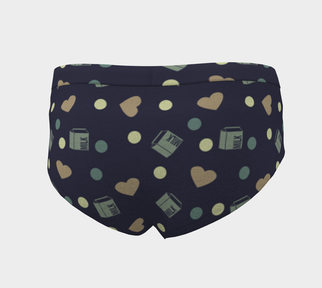 blue milk hearts cheeky briefs