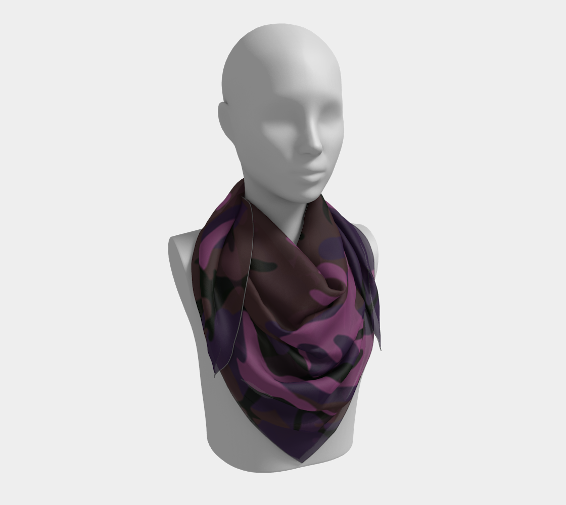 Camouflage violet scarf