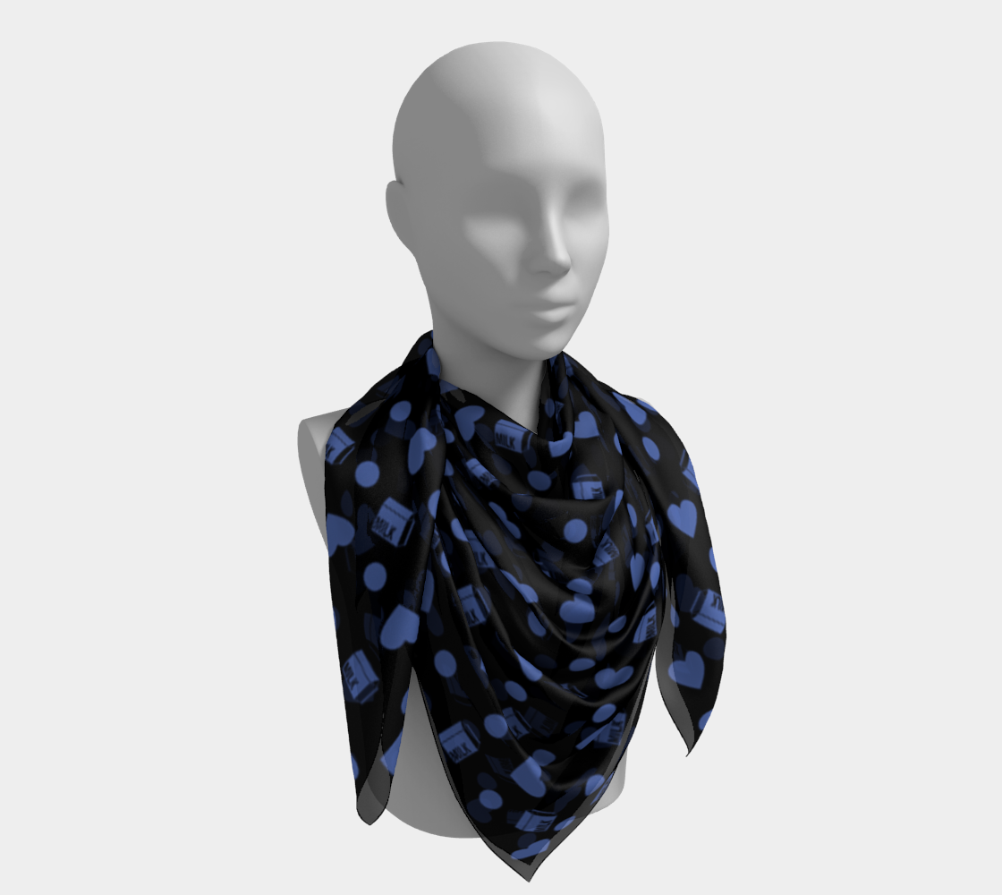 blue hearts scarf