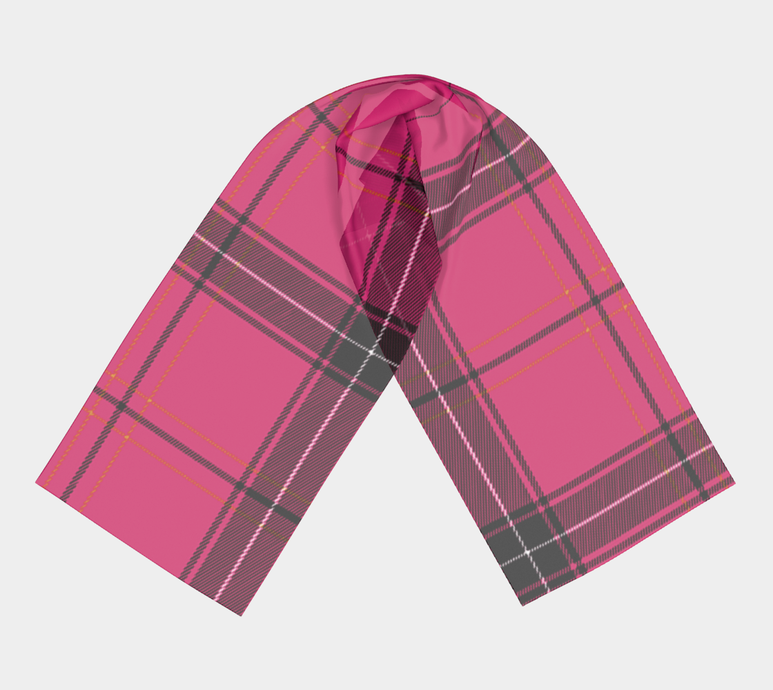 dark pink plaid scarf