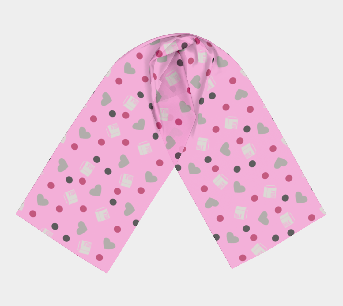 pink milk hearts scarf