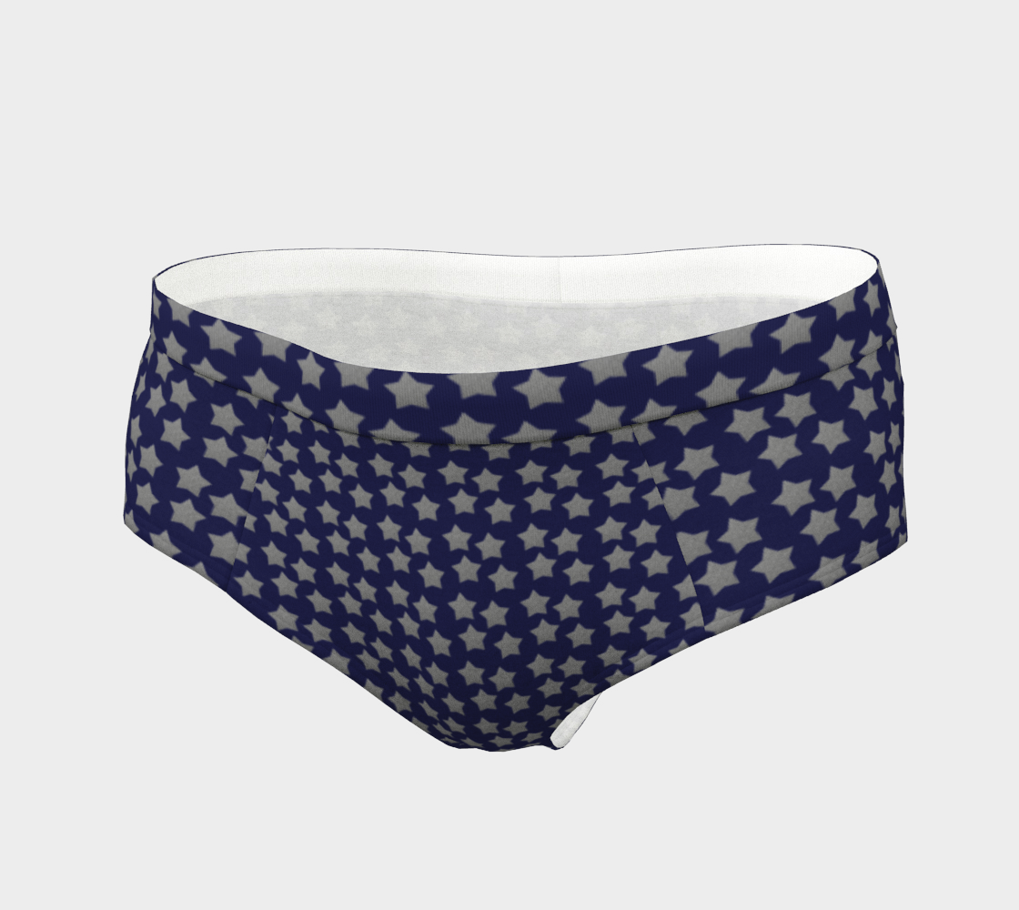 grey star navy blue cheeky briefs