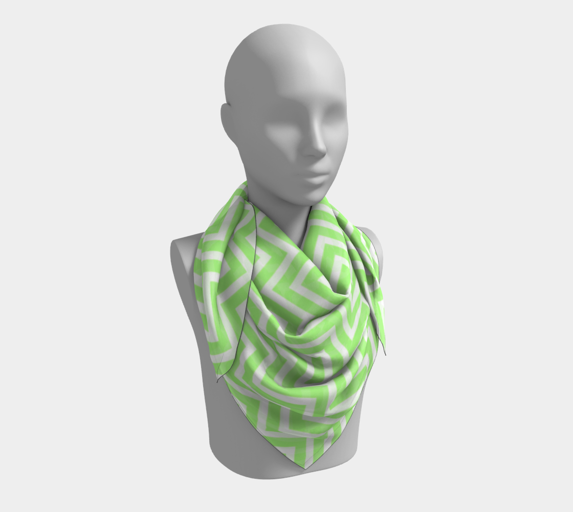 green chevron scarf