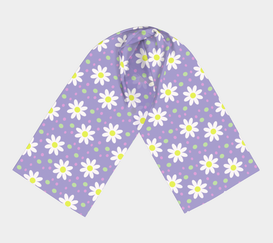 daisy dots violet scarf