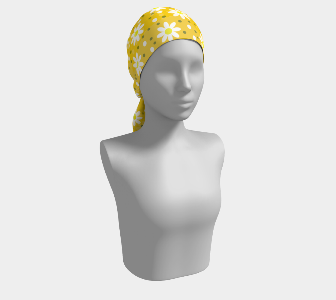 daisy dots yellow scarf