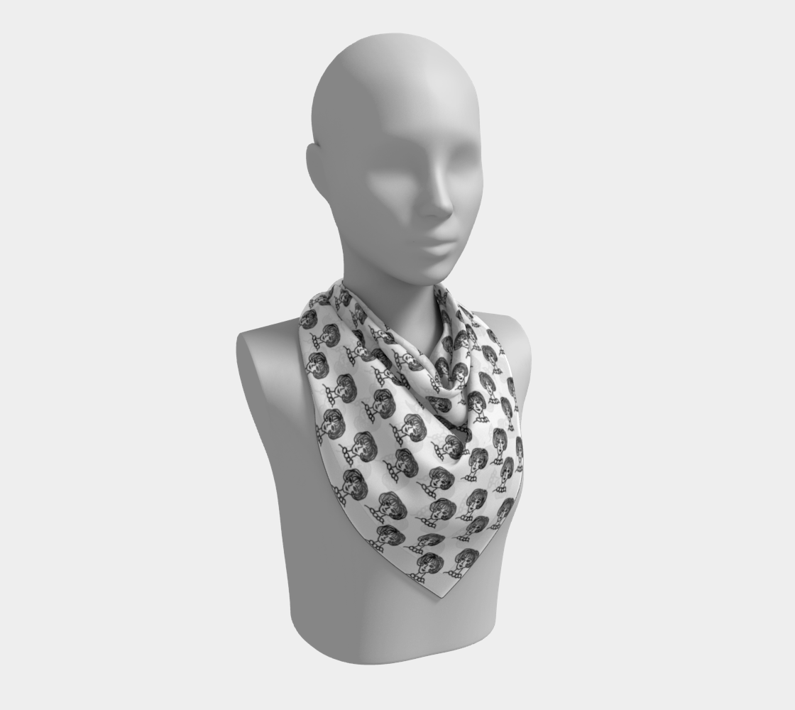 20s girl white scarf