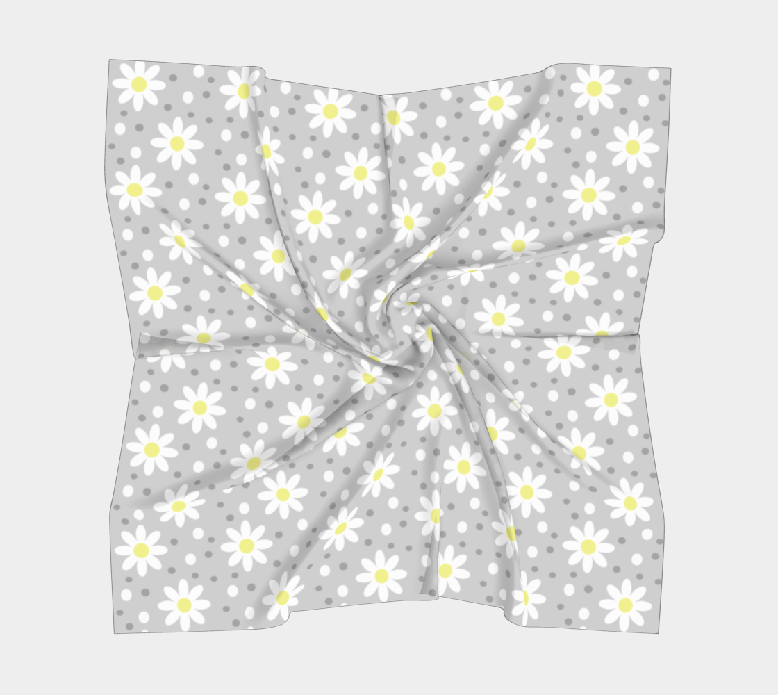 daisy dots grey scarf