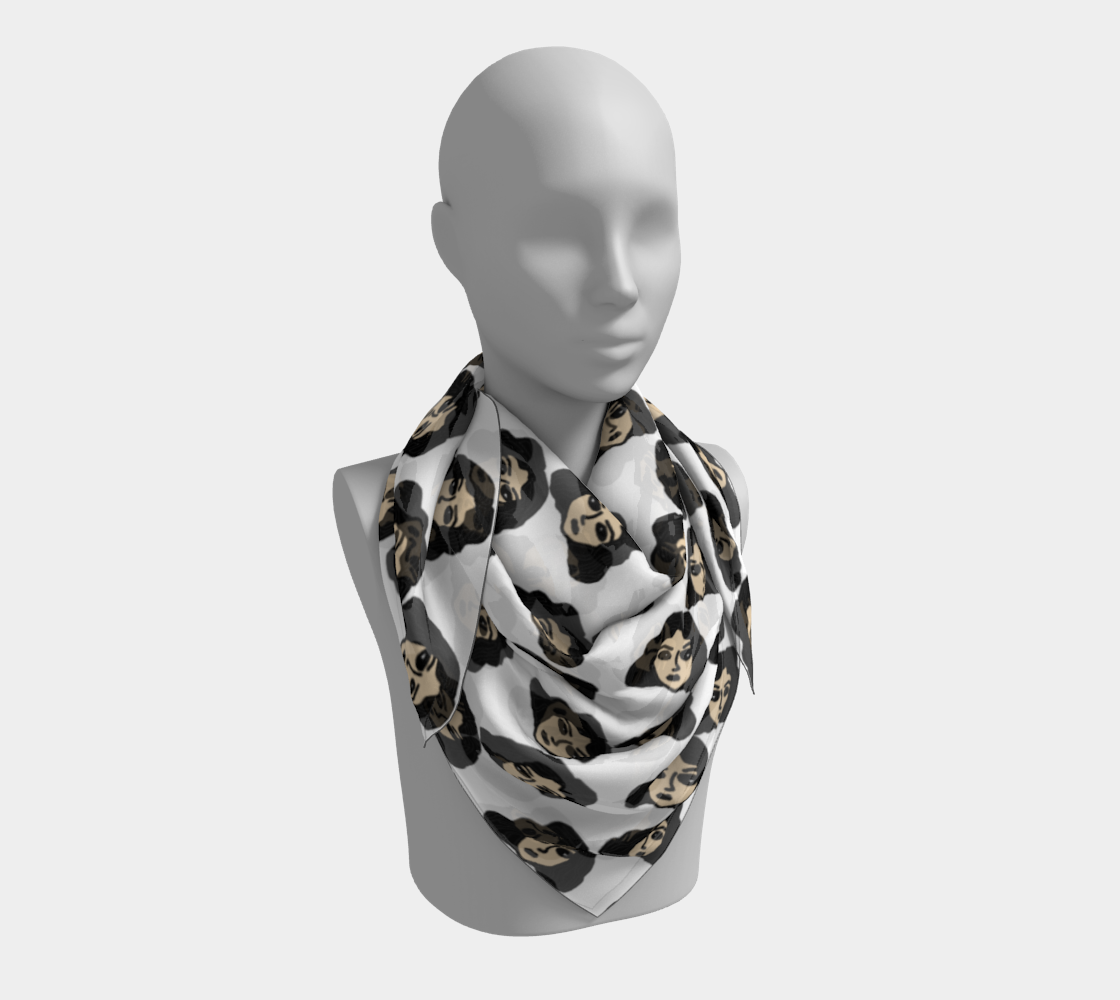 30s girl pattern scarf