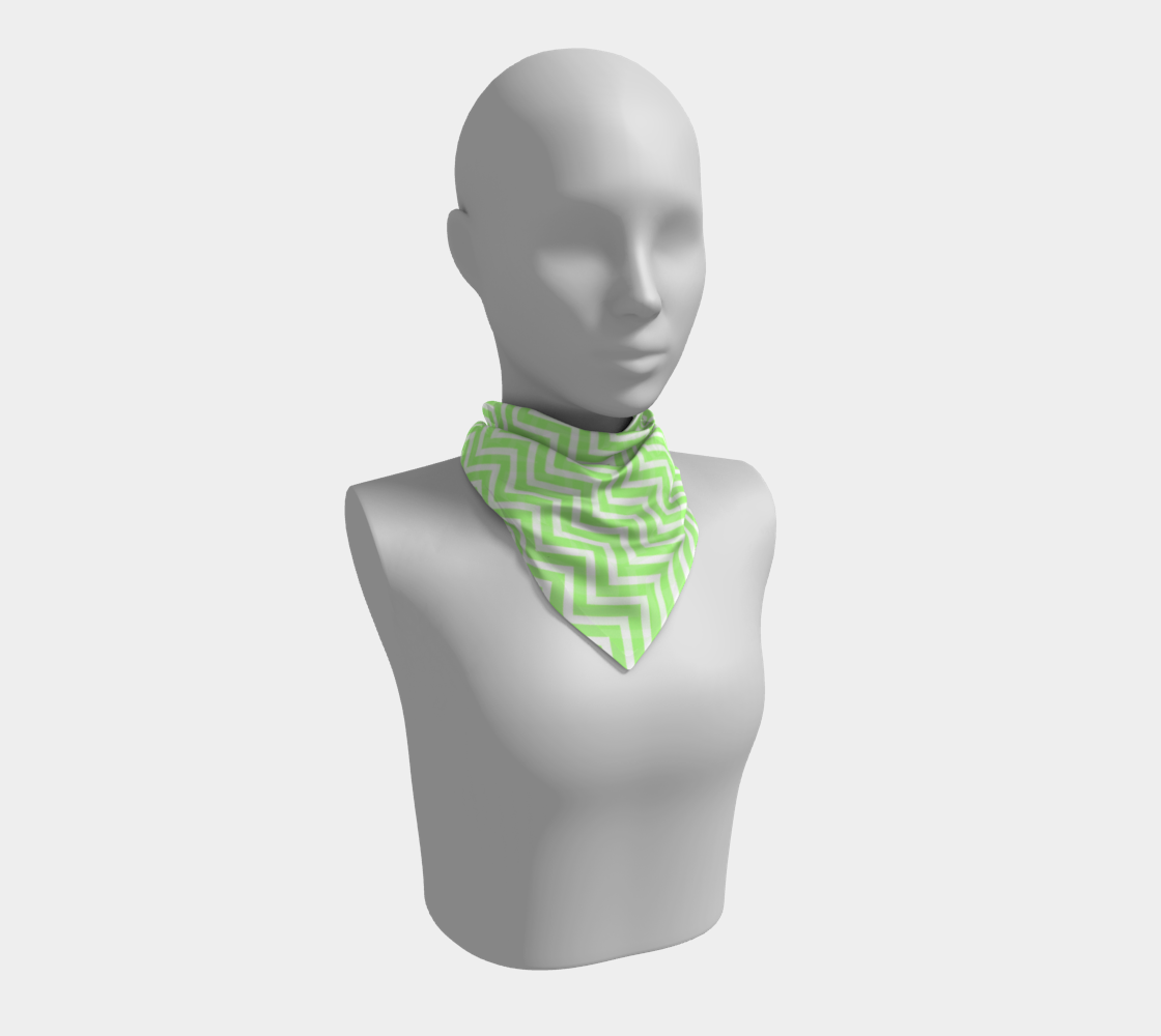 green chevron scarf