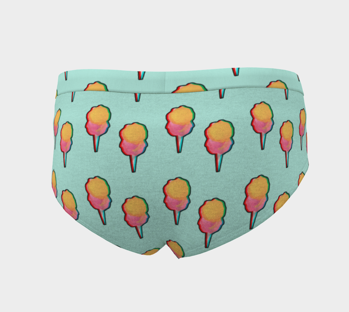 cotton candy pattern aqua 3d cheeky briefs