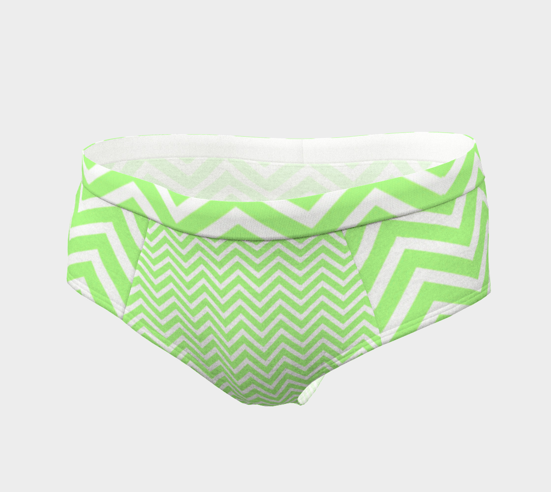 green chevron cheeky briefs