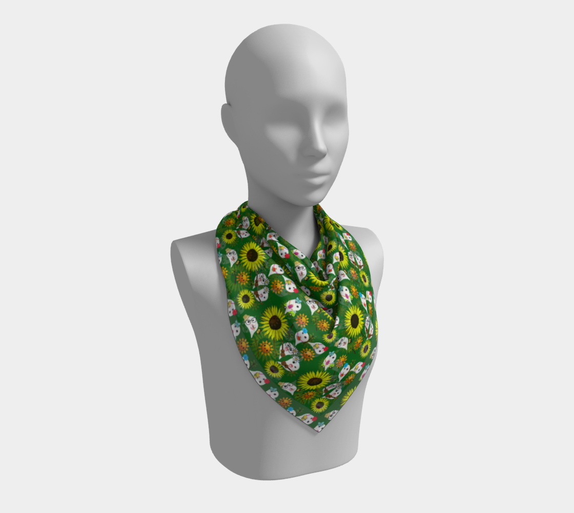 hawaii ghost green scarf