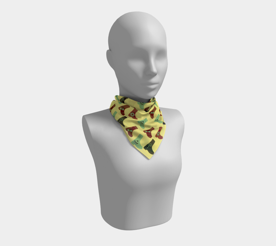 yellow boots scarf