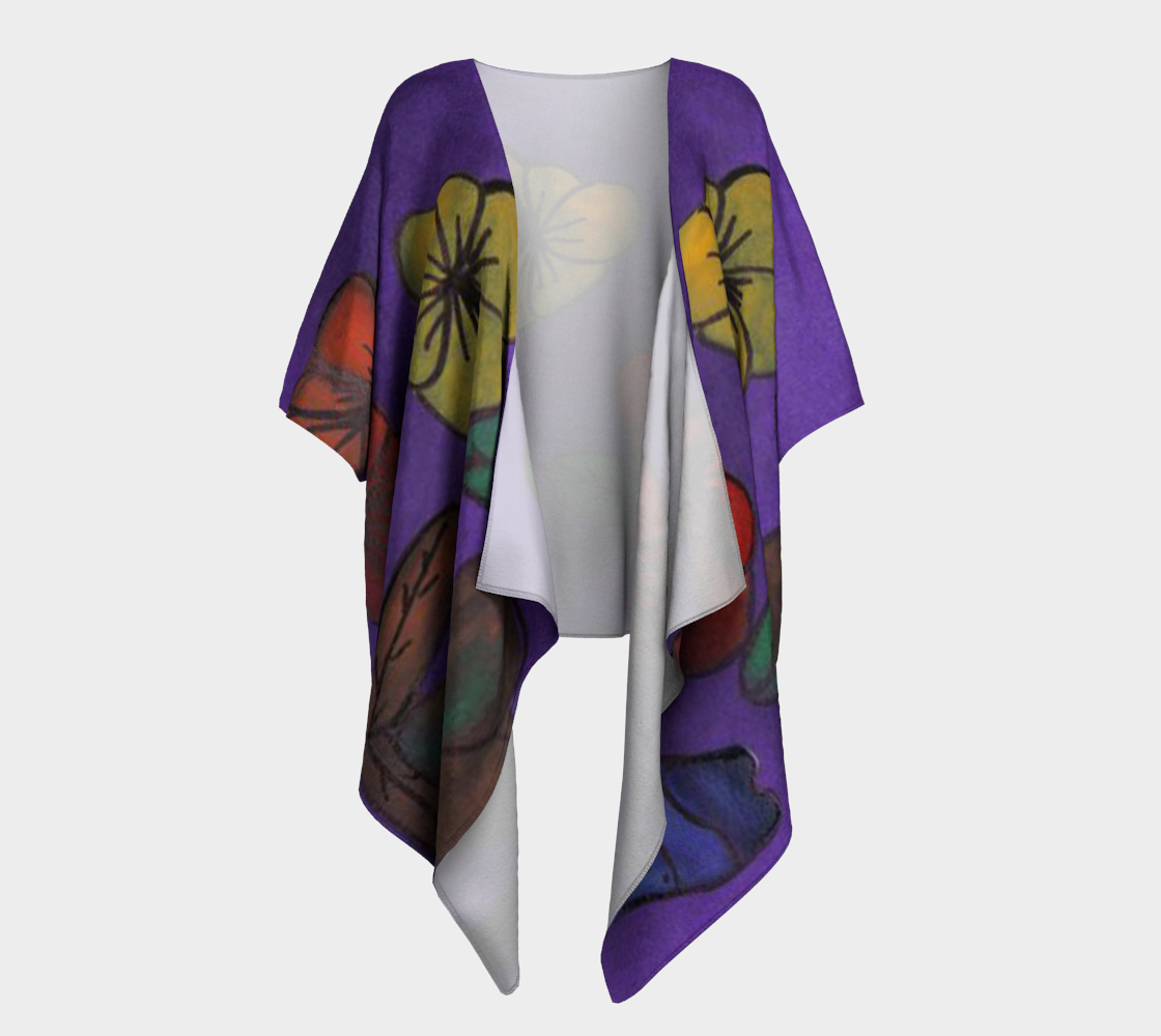 flowers draped Kimono