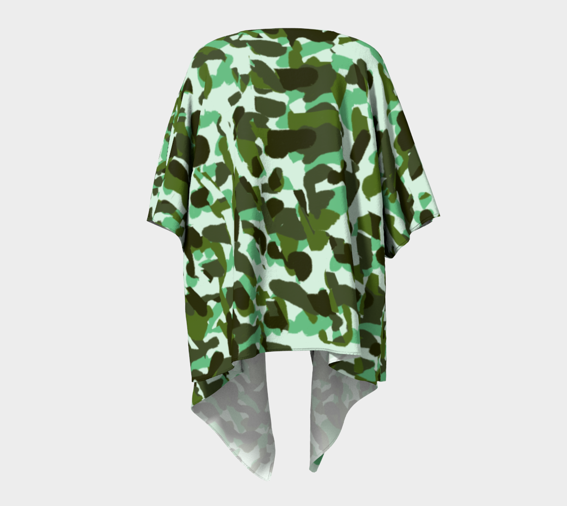 green camo draped Kimono